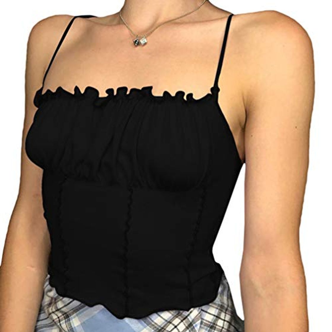 Fashion Mujer Camisola Primaver Verano Nuevo Chaleco Correa Bandeau Sexy Espalda Abierta Crop Tops Camisetas Sin Mangas