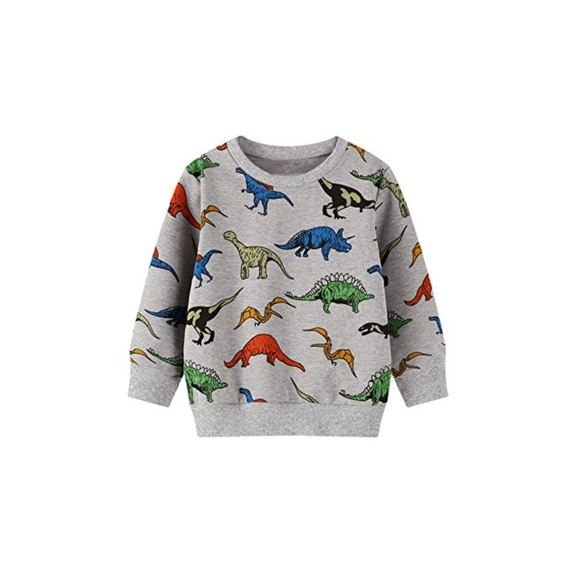 Social Sudadera unisex con cuello redondo y manga larga de algodón para niños Verde B4#manydino 5 Años