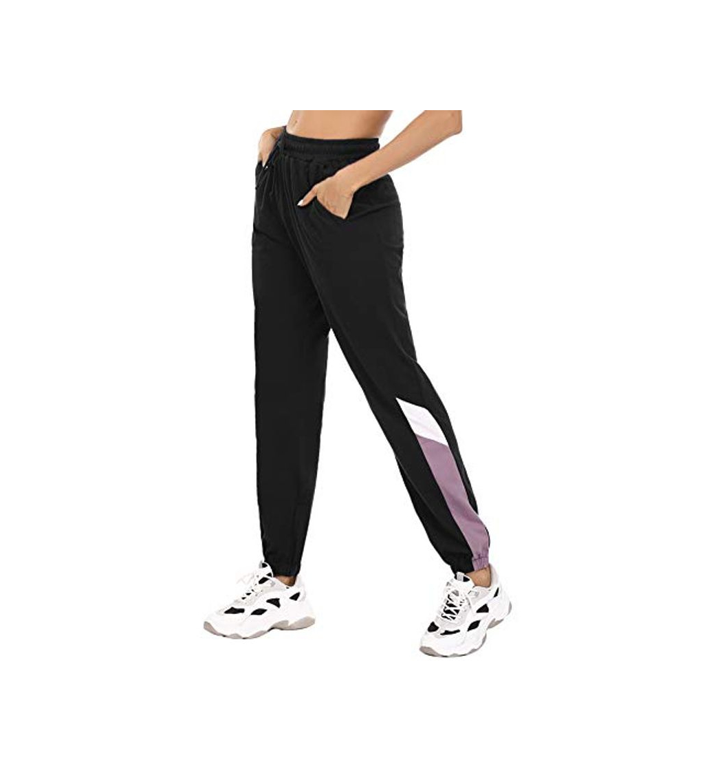 Moda Irevial 100% Algodon Pantalones para Mujer Tallas Grandes Casual Pantalones Chandal Deportivos