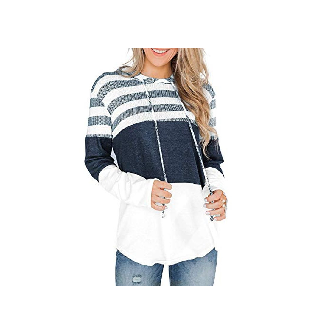 Social ABRAVO Mujer Sudadera con Capucha Manga Larga Jerséis Sueltos Sudadera con Estampado