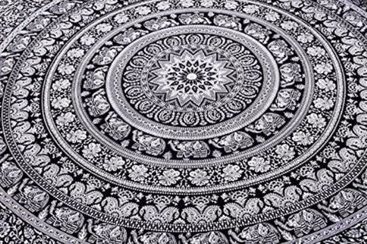 Indian Elephant Mandala Tapestry