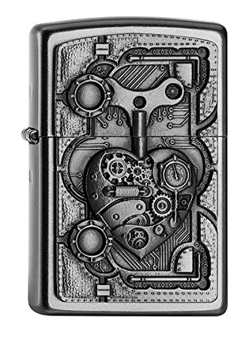 Social Zippo 2.005.032 Mechero de Steam Punk con forma de corazón de la