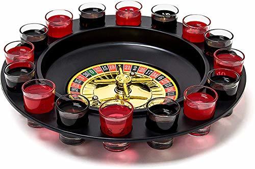 Social Relaxdays- Juego de Beber, Color Rojo/Negro