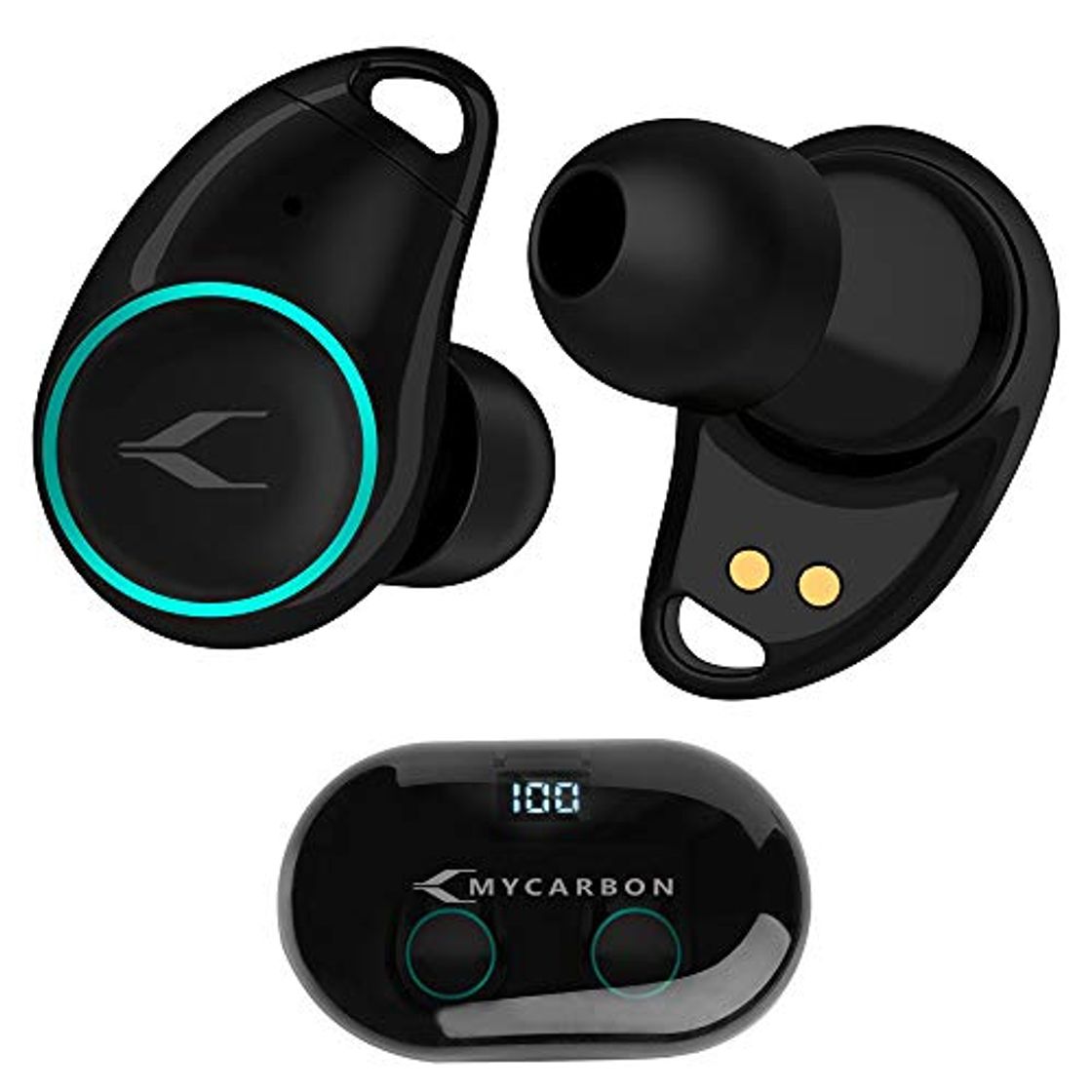 Social Auriculares Inalámbricos con Pantalla LED Digital MYCARBON I7 Plus Auriculares Bluetooth 5