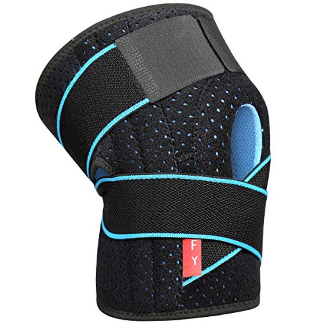 Product Rodillera Menisco Ligamento Deportiva Ajustable Protector de Rótula Abierta Rotuliana Antideslizante Neopreno Compresión Estabilizadora para Correr Crossfit