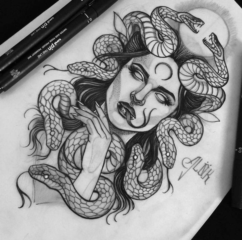 Moda Tatuagem Medusa 😻😻