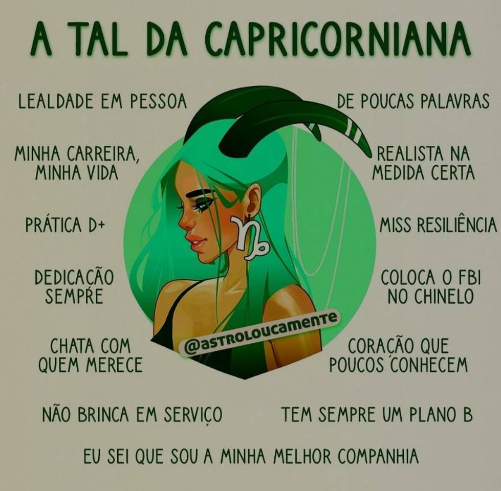 Fashion Aquela pessoa de Capricórnio ♑