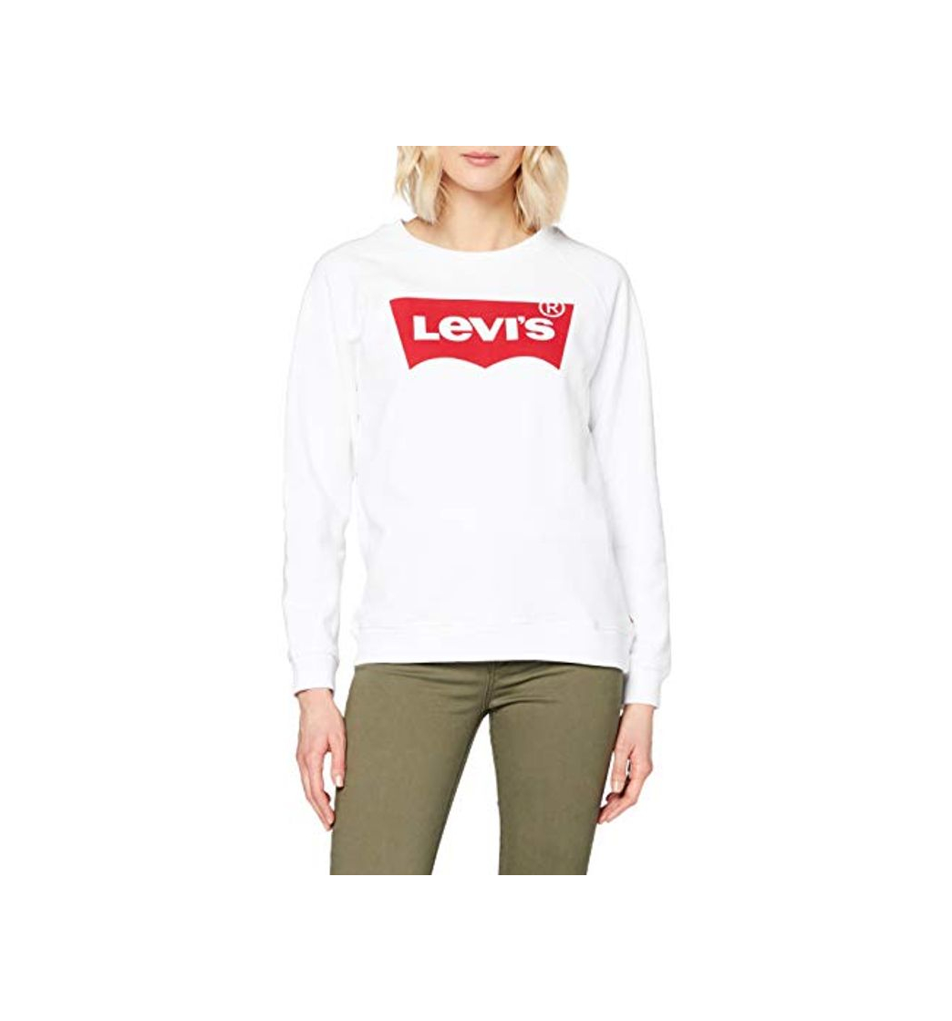 Productos Levi's Relaxed Graphic Crew Sudadera, Blanco