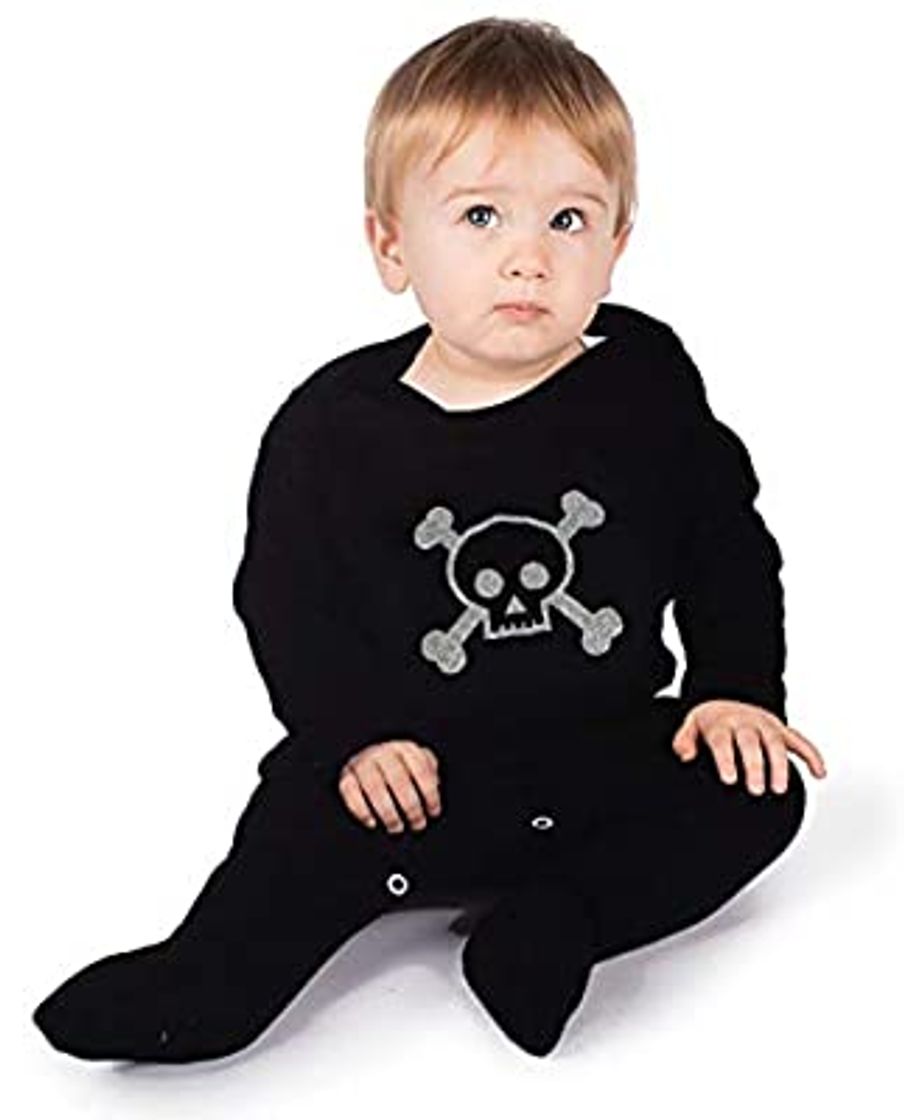 Fashion Mono con diseño de calavera y huesos cruzados de Baby Moo's para