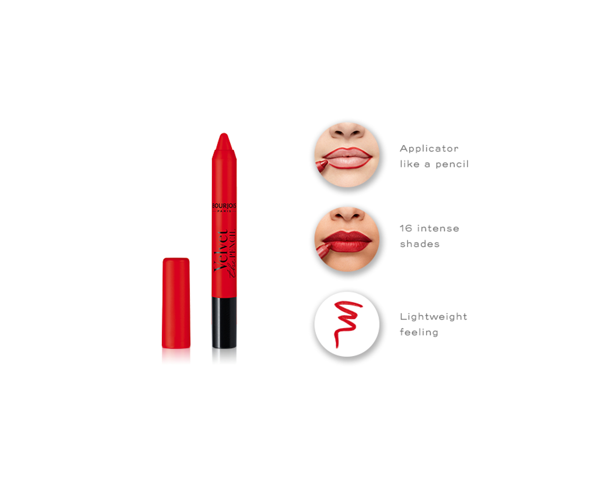 Producto Bourjois Velvet The Pencil - Pintalabios Tono 16 Rouge Di'vin