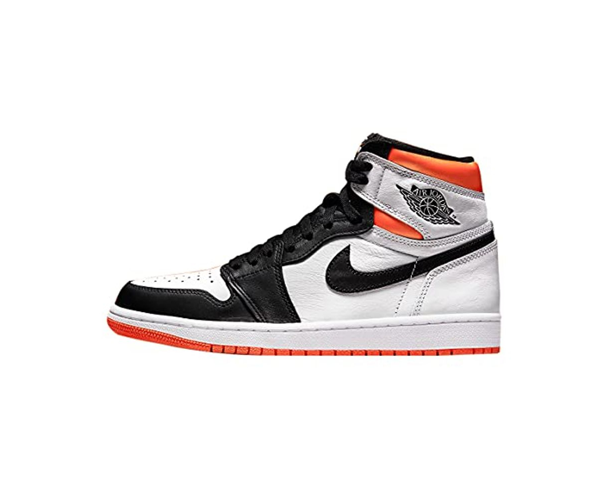 Social Jordan 1 High Retro Electric Orange Baloncesto para hombre 555088-180, Blanco
