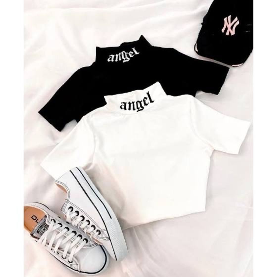 Moda Croppeds Branco/Preto🖤☁️