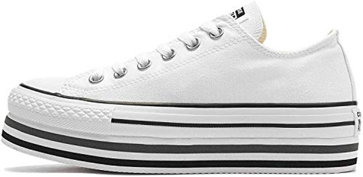 Moda CTAS Platform Layer HI Zapatos Deportivos Mujer Blanco 563971C