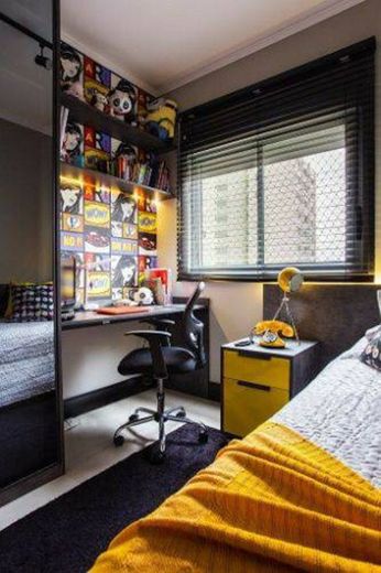 Quarto masculino amarelo 