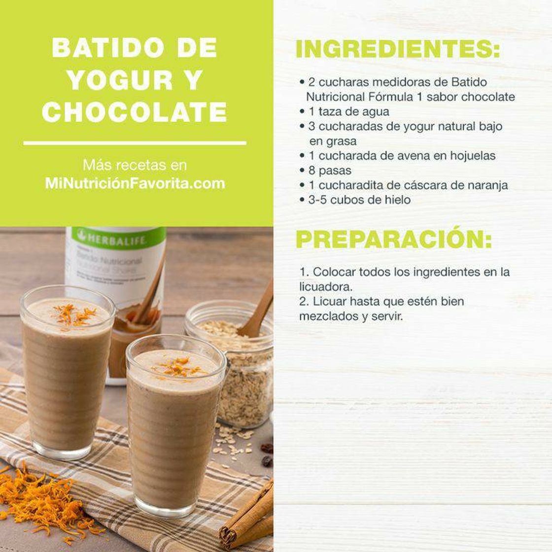 Fashion Batido de iogurte e chocolate 