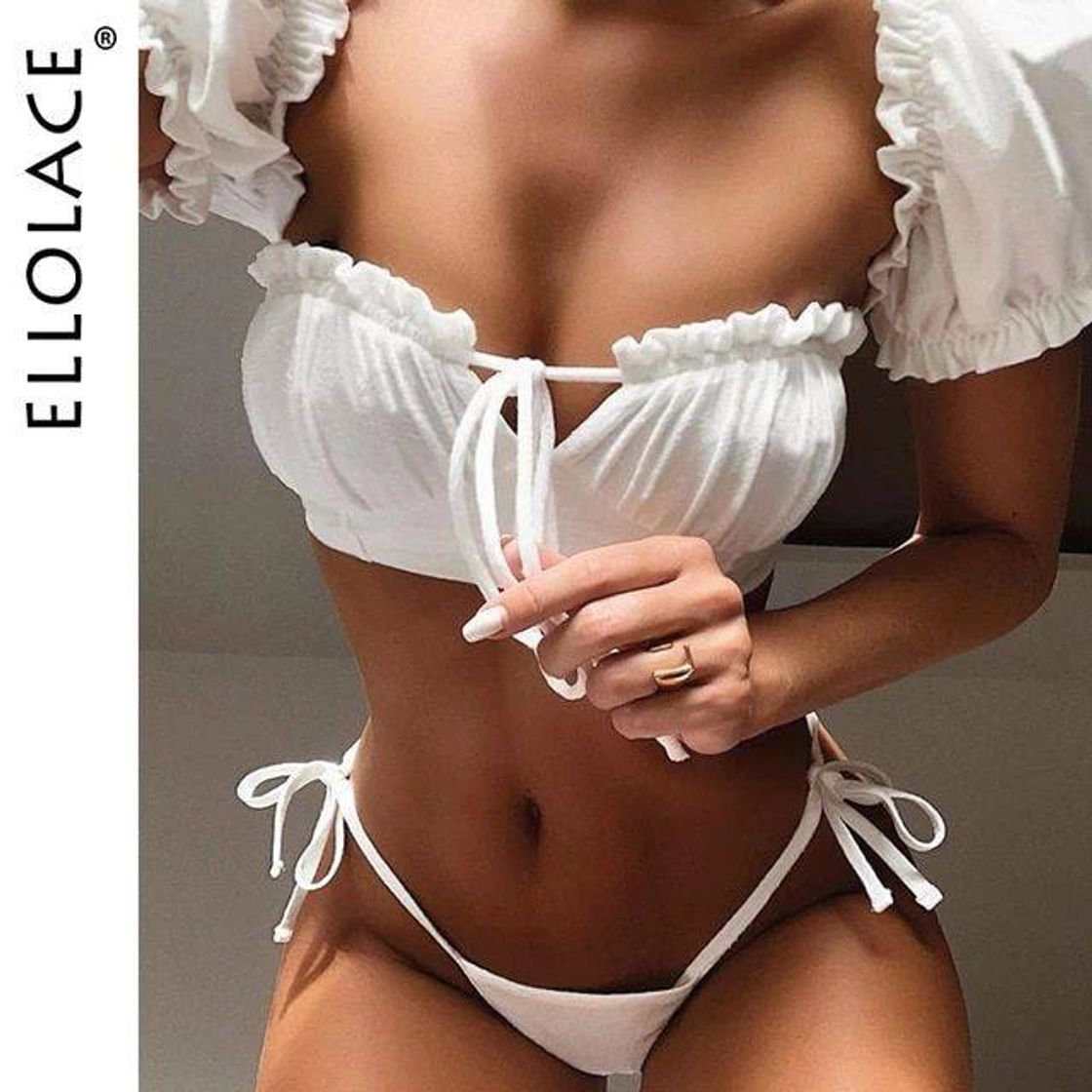 Product Aibrou Bikini Mujer Conjunto Sexy Cabestro Cuello Bañador Cuello en V