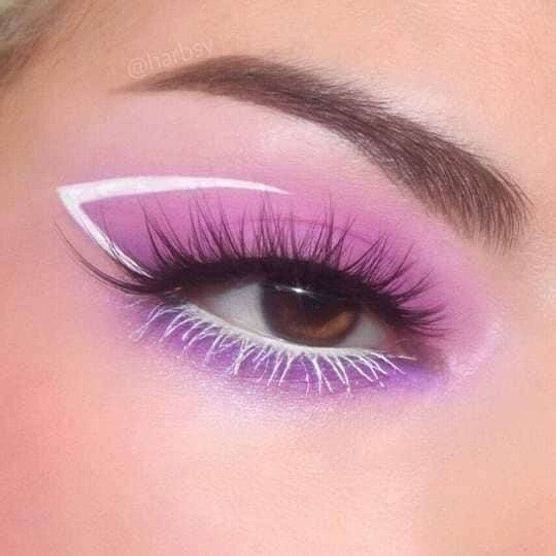 Fashion Pink with purple makeup