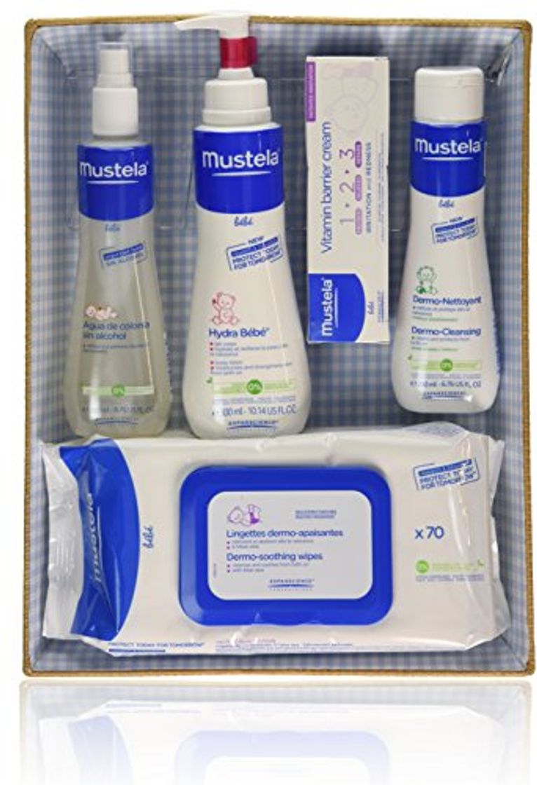 Beauty Mustela Bébé - Canastilla azul (Agua de colonia