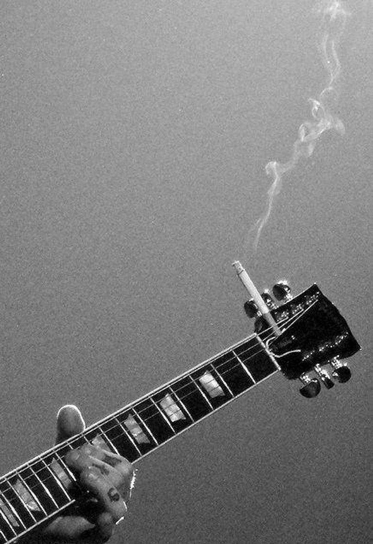 Music guitar as smoking 