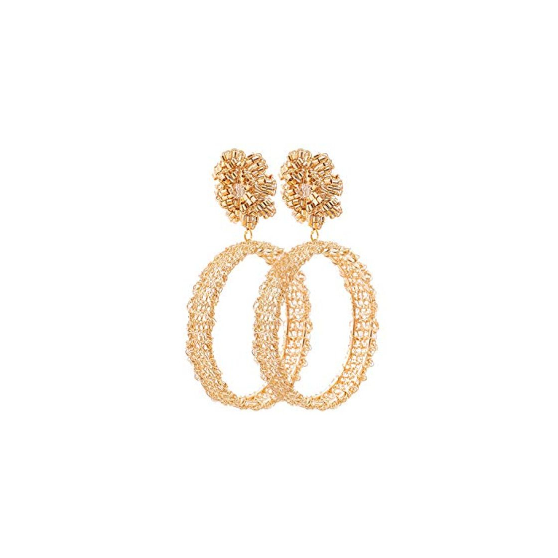 Fashion Pendiente Argola Floral