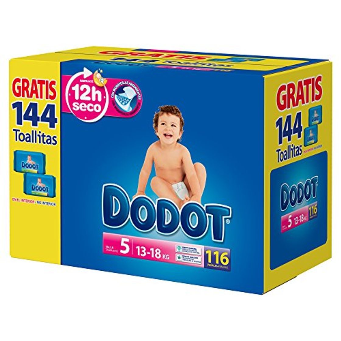 Producto Dodot - Pañales para bebé, 112 pañales 11-16 kg tamaño 5