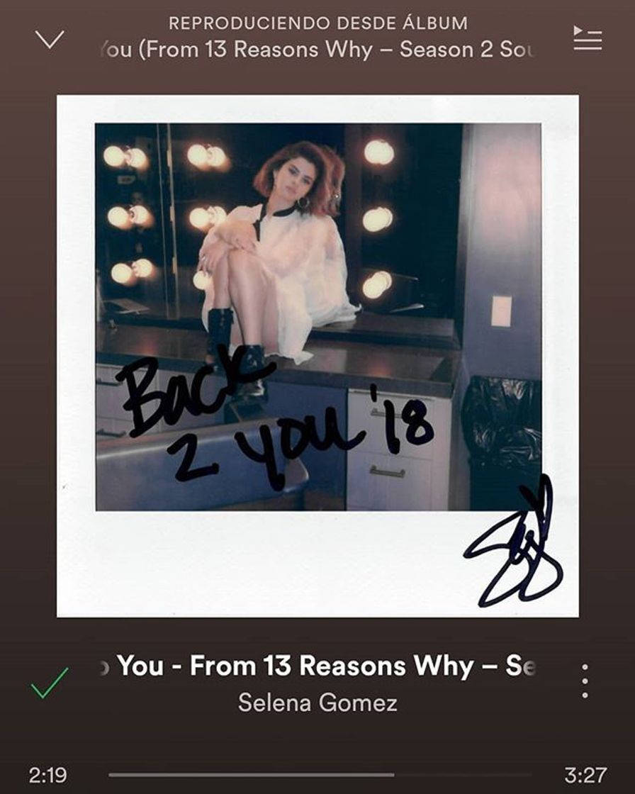 Canción Back To You - From 13 Reasons Why – Season 2 Soundtrack