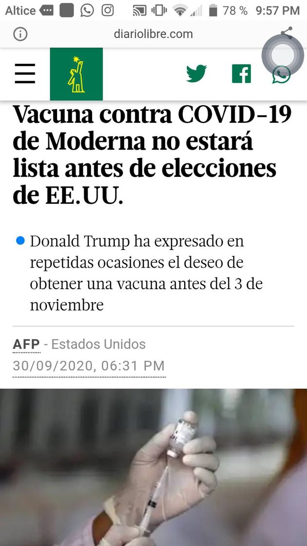 Moda La vacuna contra el Covid-19 no estará lista en EE. UU.