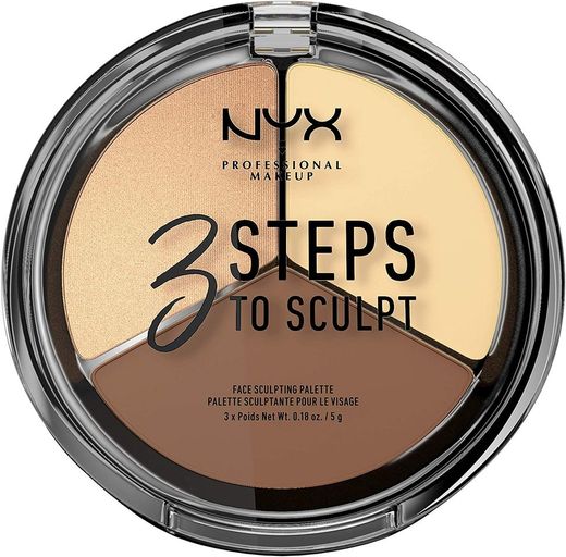 NYX Professional Makeup Paleta de Contouring & Iluminador 3 Steps to Sculpt