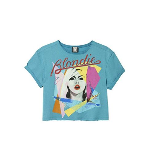 Amplified Blondie Ahoy 80's Crop Top para mujer Azul azul M