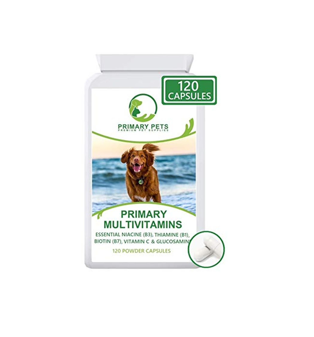 Producto Primary Pets Suplemento Multivitamínico para Perros. 120 Cápsulas. Complejo de Vitamina B