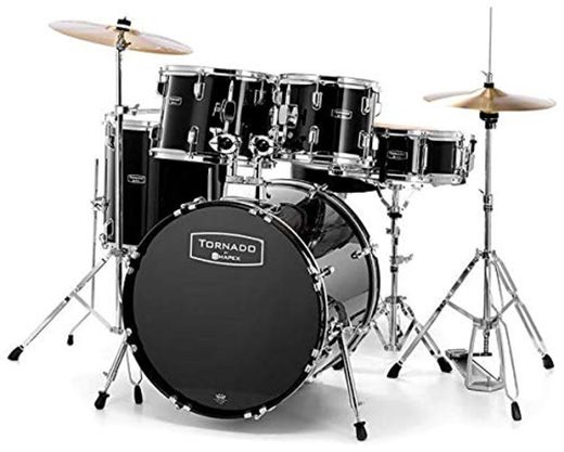 Mapex Tornado Drum Kit with Cymbals & Stool 20 Fusion Black
