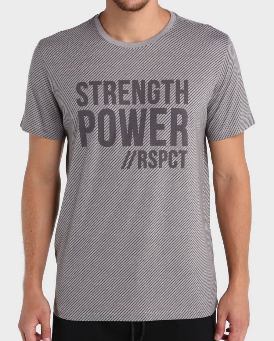 Social Camiseta Strength Power - Cinza

