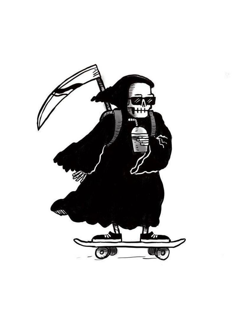 Fashion wallpaper skate morte