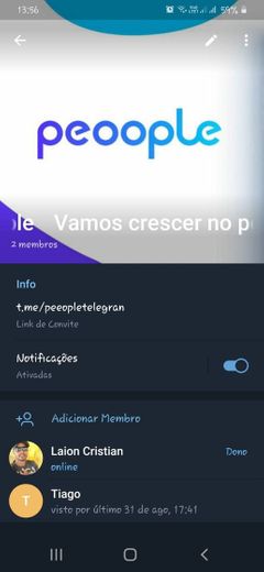 Grupo de crescimento no peeople pelo telegran bora ajudar 