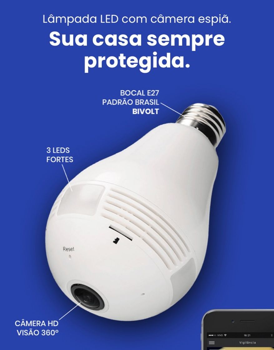 Product Câmera 360 com led 