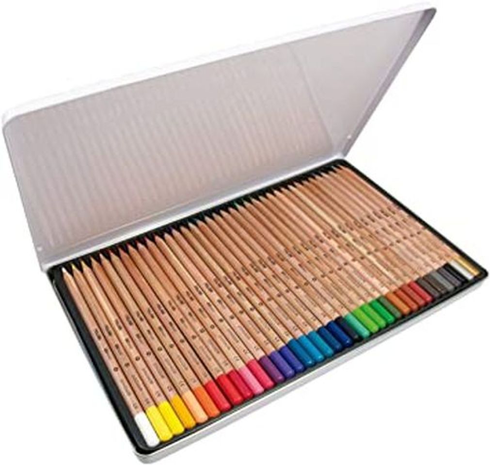 Social Caja metálica 36 lápices de colores con mina grande Ø3