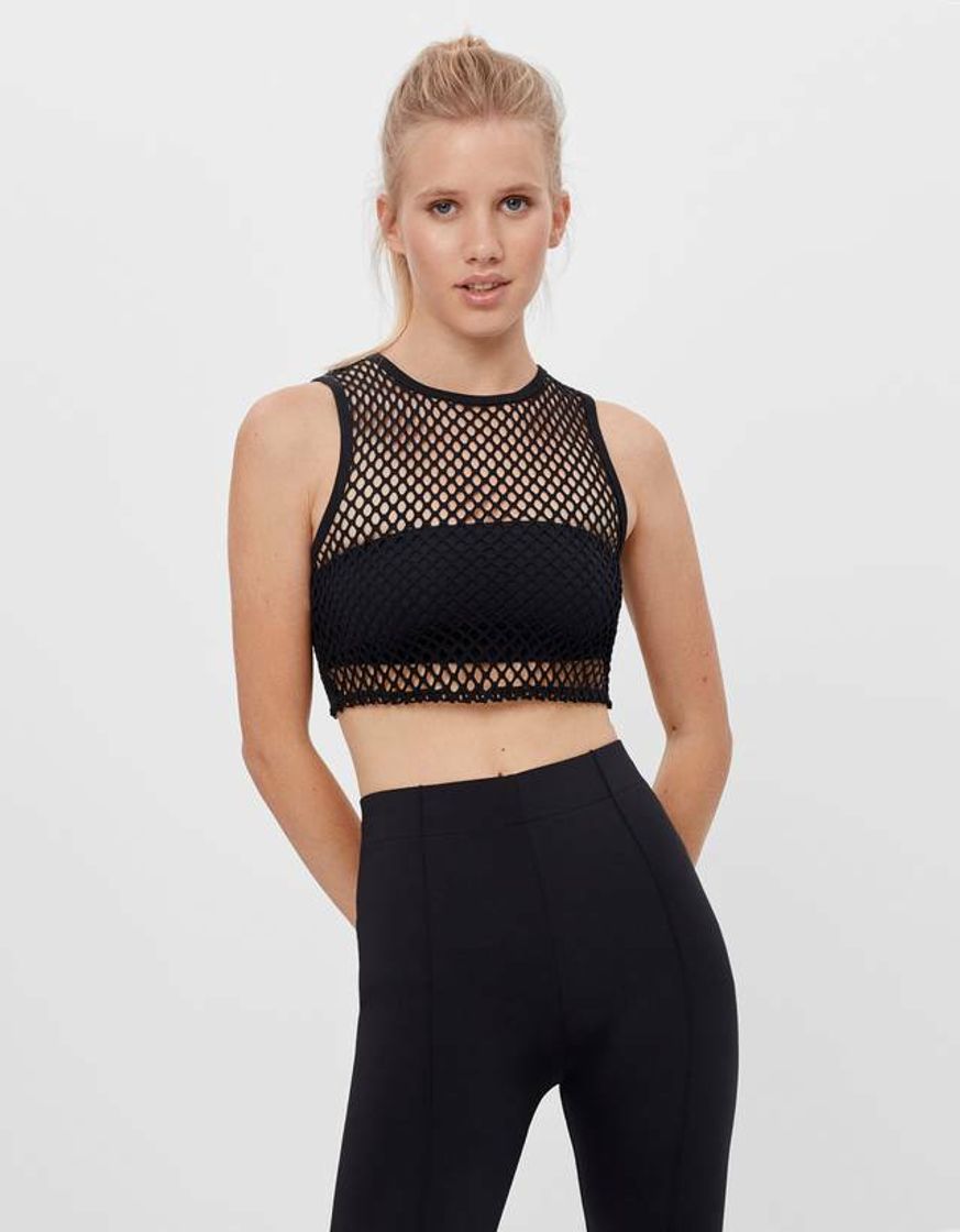 Fashion Top cropped rejilla