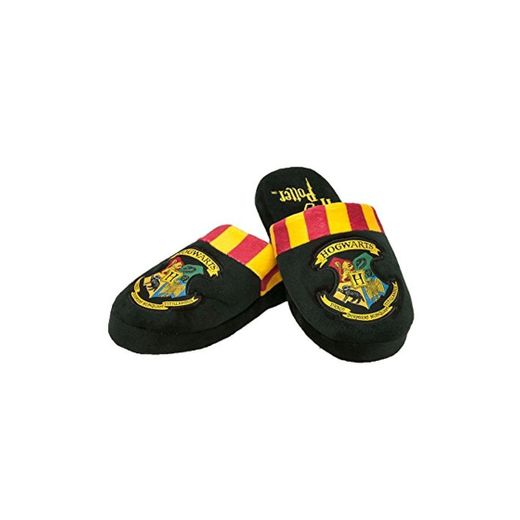 Harry Potter Hogwarts Crest señoras zapatillas de felpa zapatillas negras