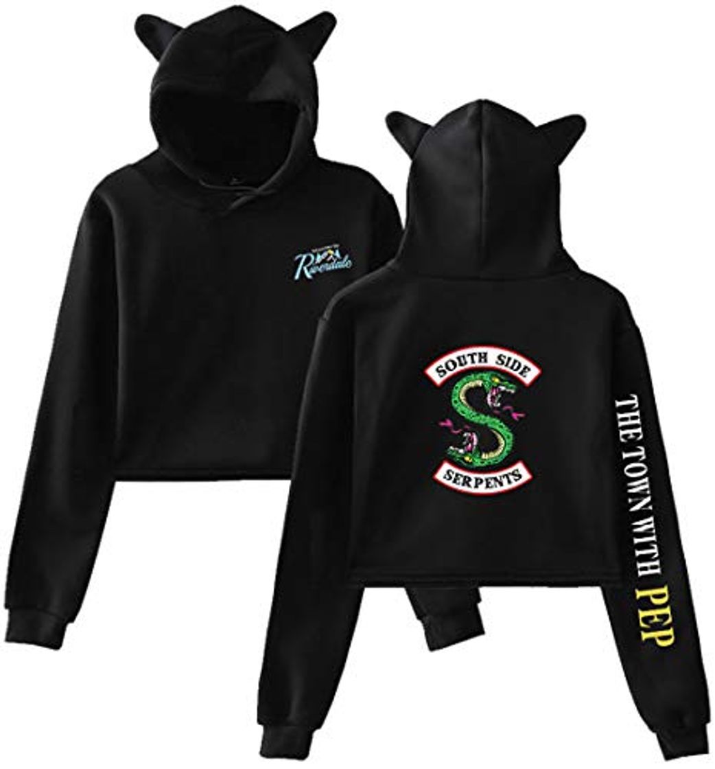 Social EMILYLE Niñas Riverdale Sudadera con Oreja De Gatos Serpiente The Town with