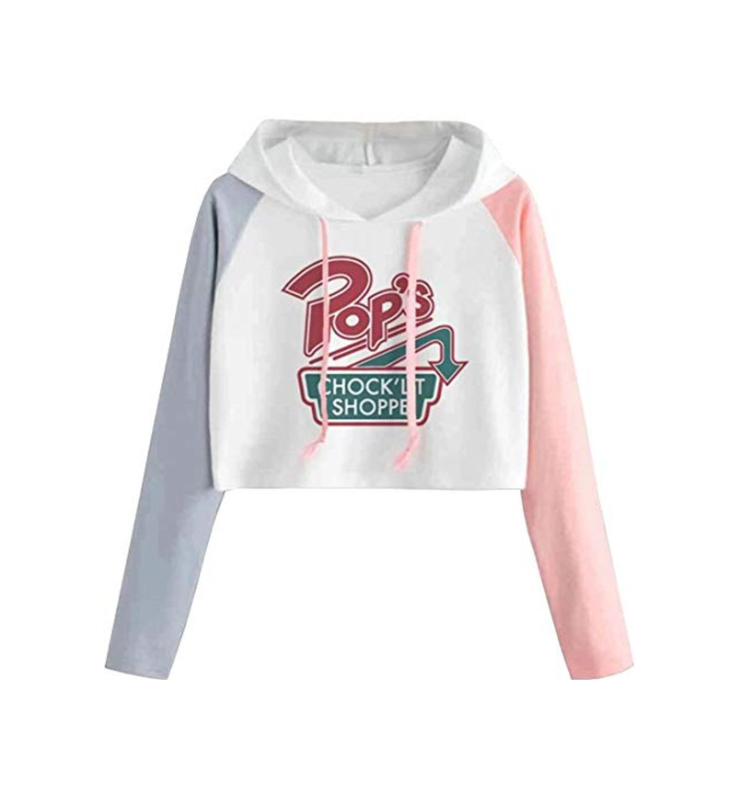 Social EMILYLE Niñas Riverdale Serpiente Pop Manga Multicolor Sudadera Bonita Deportiva Fútbol S