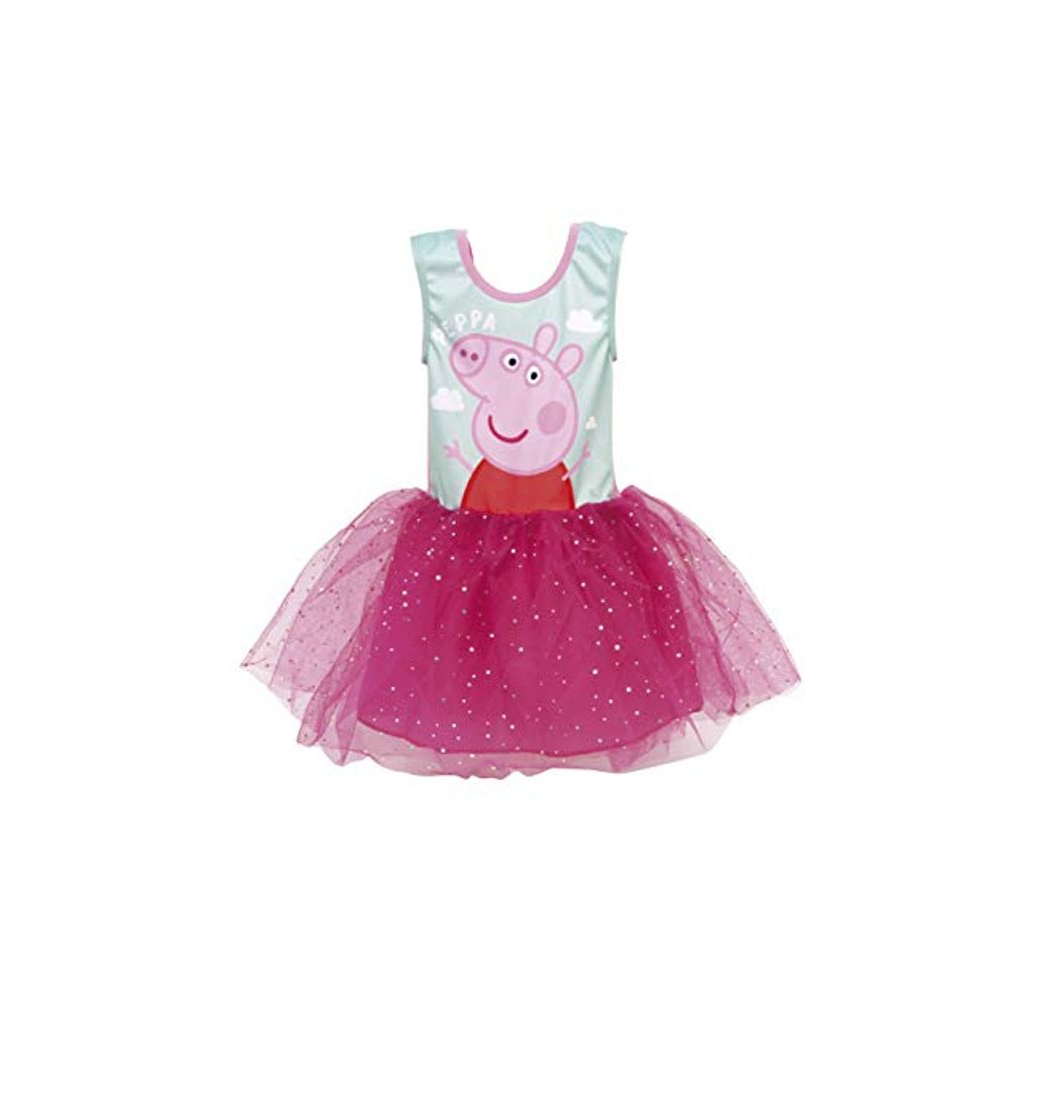 Fashion Pepa Pig Vestido para Niñas, Falda Tul Tutú Ballet Brillante 3D, Vestido