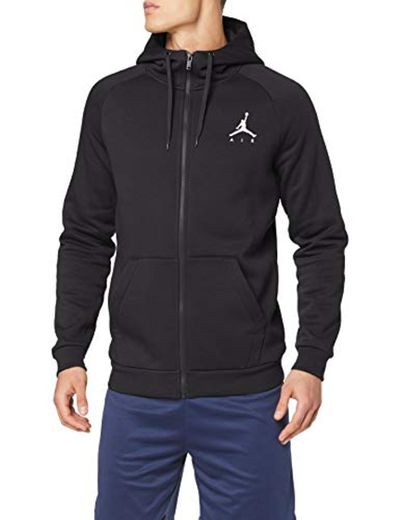 Nike M J Jumpman Fleece FZ Sweatshirt, Hombre, Black/