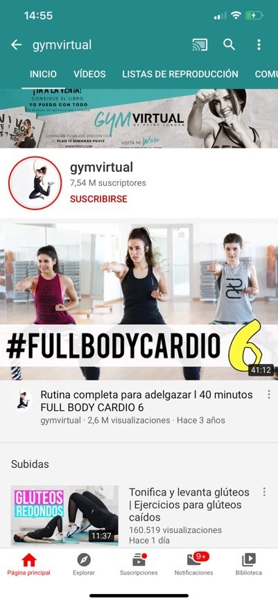 Moda Canal youtube rutinas deporte diarias