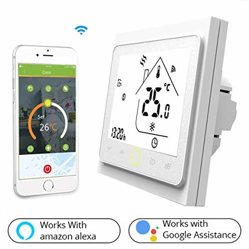 Productos Termostato Inteligente para caldera de gas/agua,Termostato Calefaccion Wifi Pantalla LCD