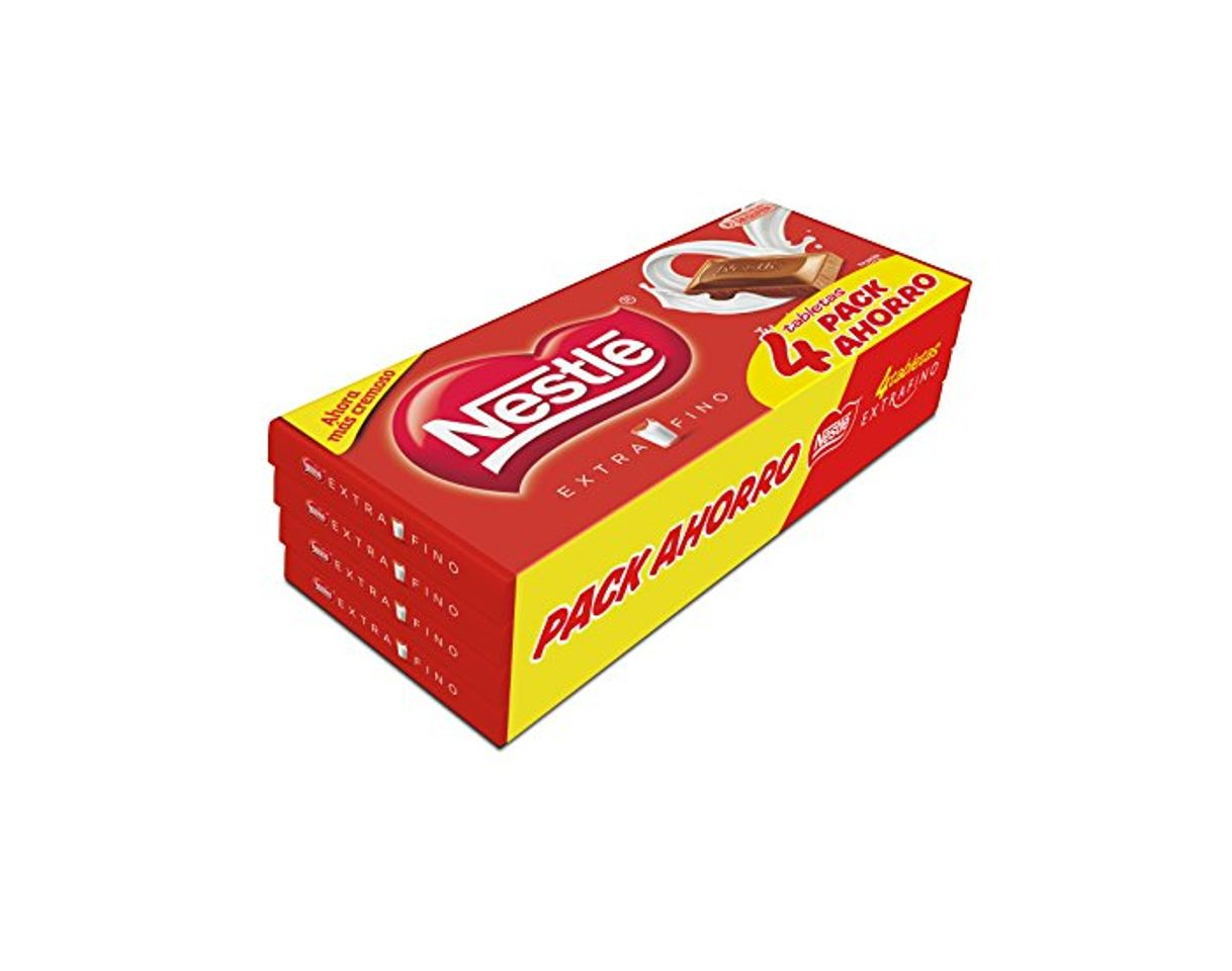 Nestlé Extrafino Chocolate con leche extrafino - Paquete de 4 x 31.25