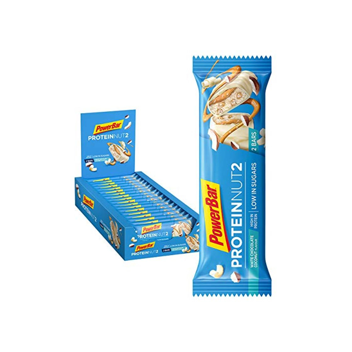 Producto Powerbar Barritas Proteinas con Bajo Nivel de Azucar Sabor Chocolate Blanco Coco