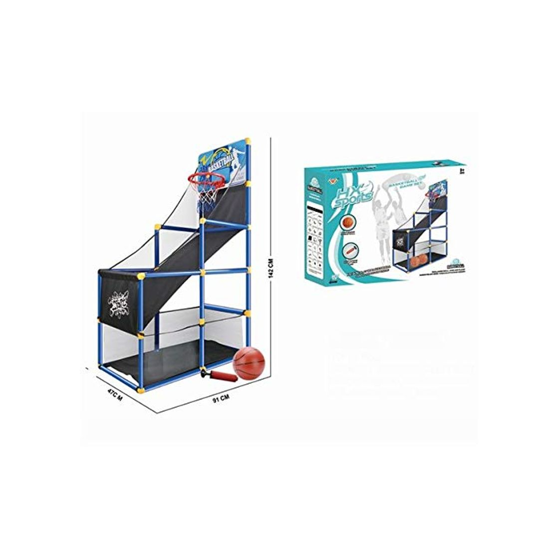 ALFABEST Juego Basket 142x47x91 CM con Pelota E INFLADOR
