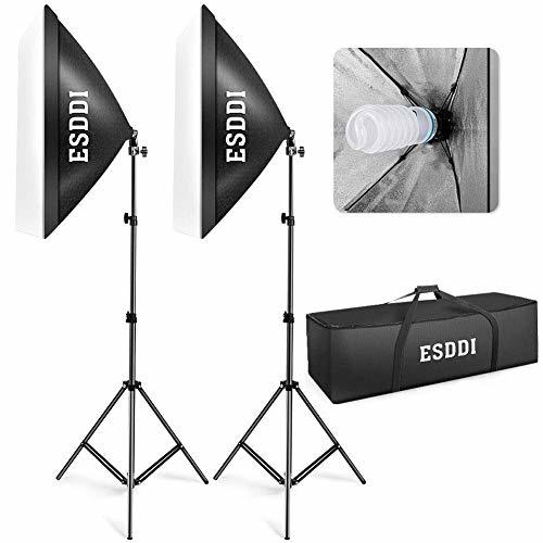 Electronic ESDDI Softbox Light Kit Studio Lighting Fotografia con 2 Bombilla de Foto