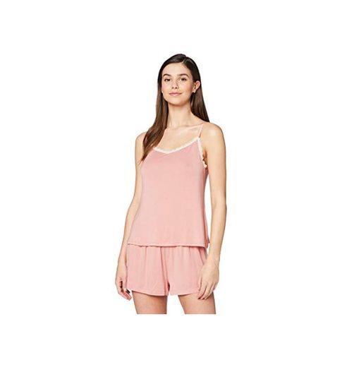 Marca Amazon - IRIS & LILLY Pijama de Felpa Mujer, Rosa
