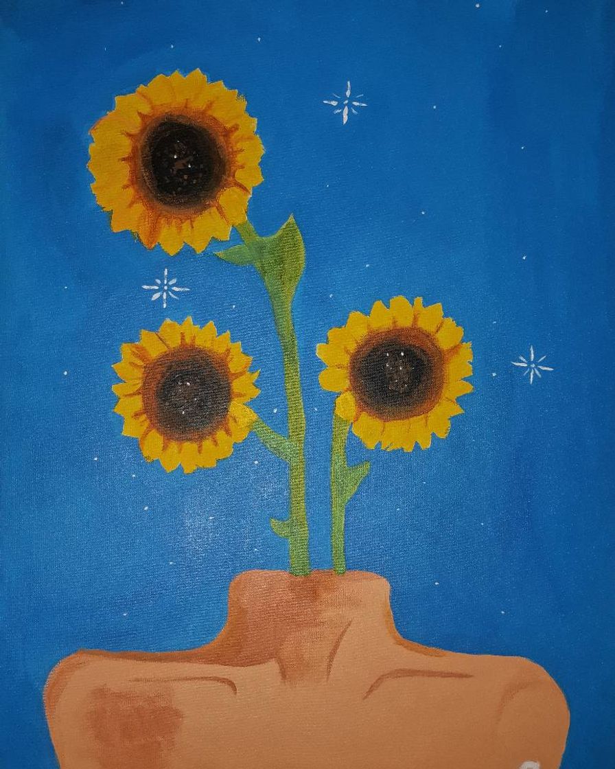 Fashion Pintura em tela girassóis 🌻